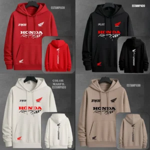 Buzo Honda Racing Team – Hoodie Moto Estilo Deportivo Urbano 🏍️