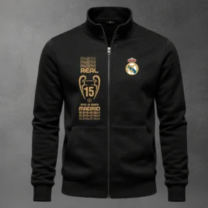 Buzo Real Madrid – Cuello Alto con Cierre y Logo Bordado